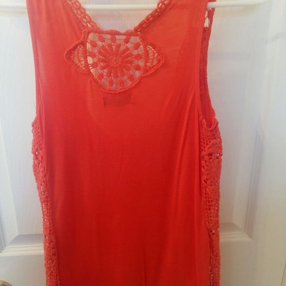 BOHO style BEAUTIFUL peach top! Fits XS-S - Picture 2 of 4